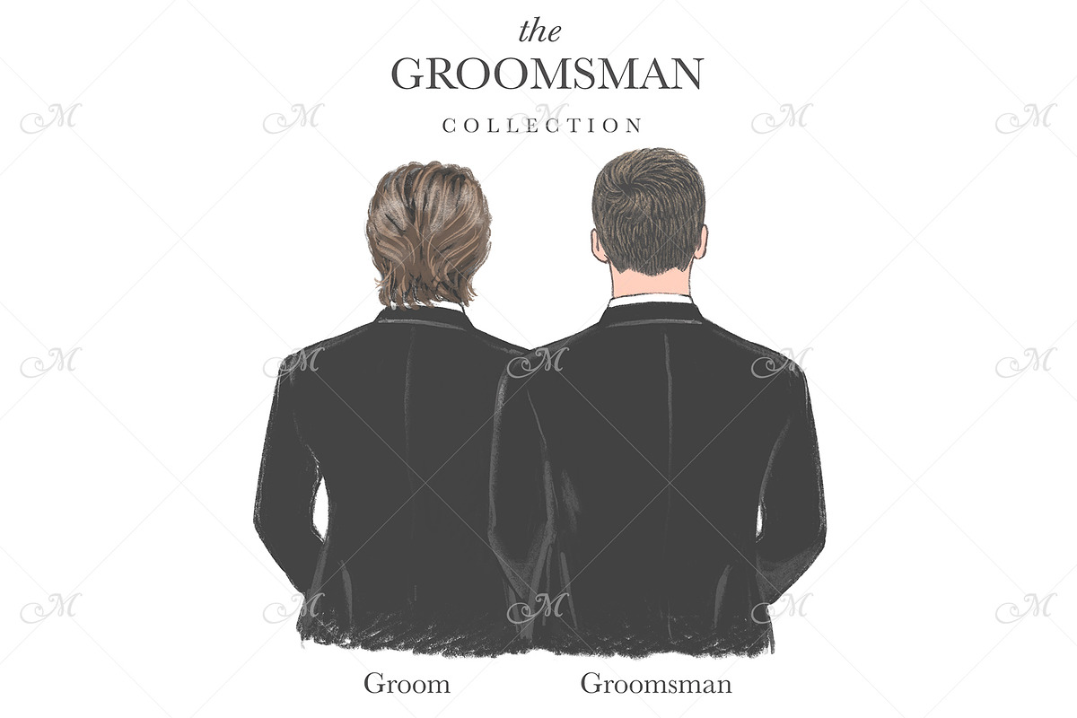 Groom & Groomsmen Art Bundle, an Illustration by Maddy's Art & Mockups (Photo 4 of 8)