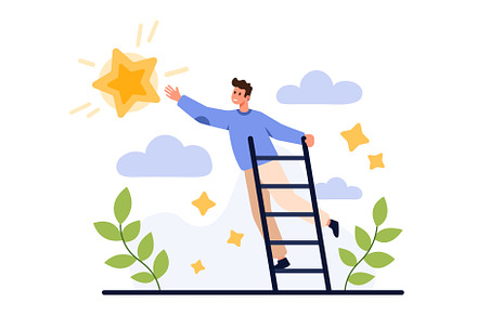 SWOT analysis, opportunity vision, a Finance Illustration by Flashvector