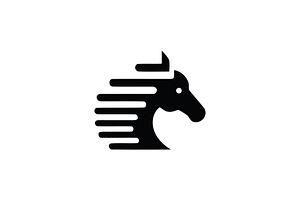 Fast Motion Horse Head, a Branding & Logo Template by Vectorium Studio