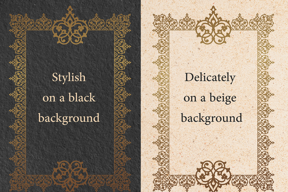 Bronze arabic border SVG preview 3