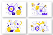 10 Business Goal Vector Illustration, a Finance Illustration by denayunebgt (Thumbnail 2 of 4)