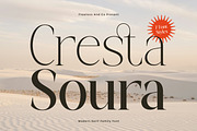 Cresta Soura - Serif Family Font, a Serif Font by Flawless And Co (Thumbnail 1 of 10)