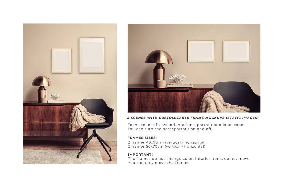 Video&Photo Frame mockups. Interior, a Print Template by Una Matison (Photo 6 of 22)