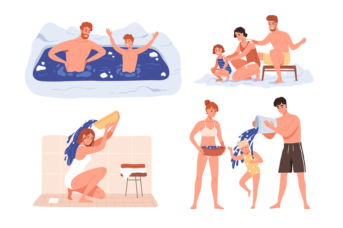 People do body hardening procedures, a Healthcare Illustration by Good Studio (Photo 1 of 5)
