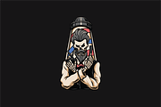 Skeleton Barber, an Object Illustration by nomlimo.com (Thumbnail 1 of 3)