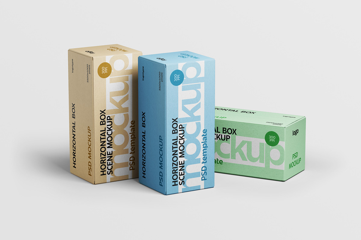 Box Packaging Mockup Set, a Packaging Mockup by mockupatelier (Photo 6 of 9)