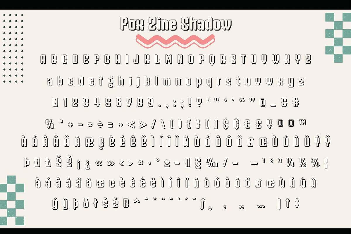 Fox Zine: 5 Font Styles, a Sans Serif Font by Fox7 By Rattana (Photo 12 of 14)