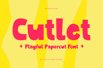 Cutlet - Playful Papercut Font