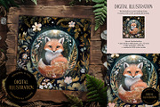 Cute Fox In Crystal Ball Art Print, an Animal Illustration by The Dutch Lady Designs (Thumbnail 1 of 4)