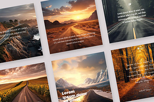 Scenic Quote Social Media Templates, a Social Media Template by Filip Studio