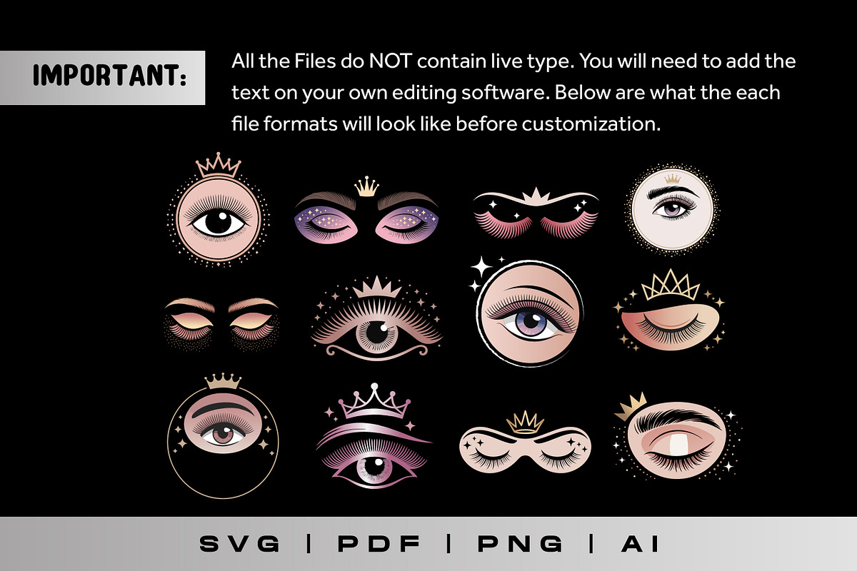 12 Feminine Eye Lash Logo Bundle, a Branding & Logo Template by Guavanaboy (Photo 2 of 4)