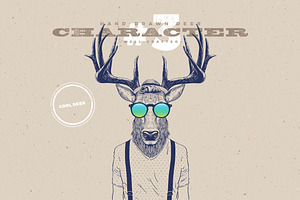 Hipster Deer Characters