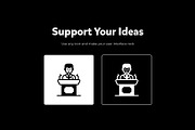 Leadership Glyph Icons, a Solid Icon by Brickclay (Thumbnail 2 of 7)