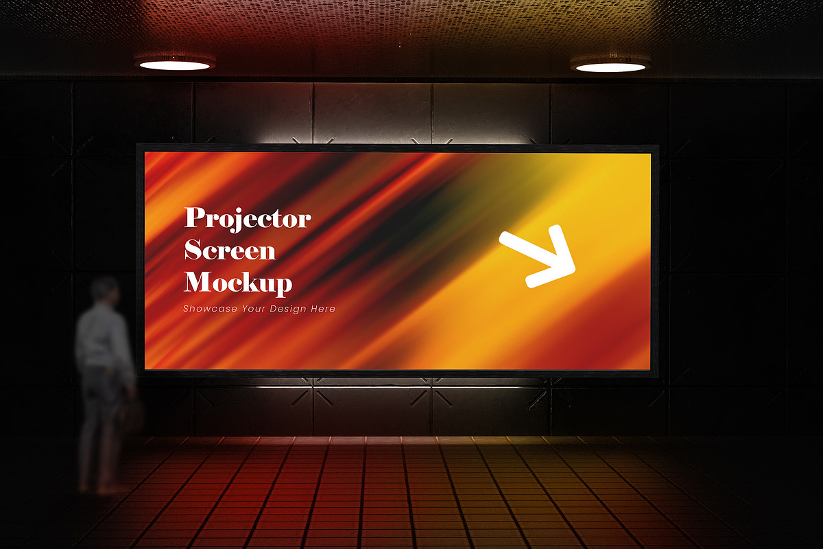 Projector Screen Mockup, an Advertising Mockup by Graphicbars (Photo 5 of 5)