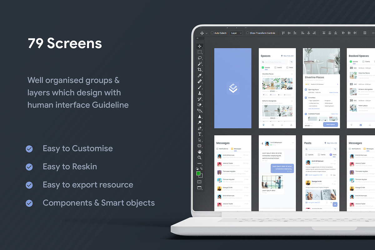 CoWorking Space Booking App | Cowork | Creative Market