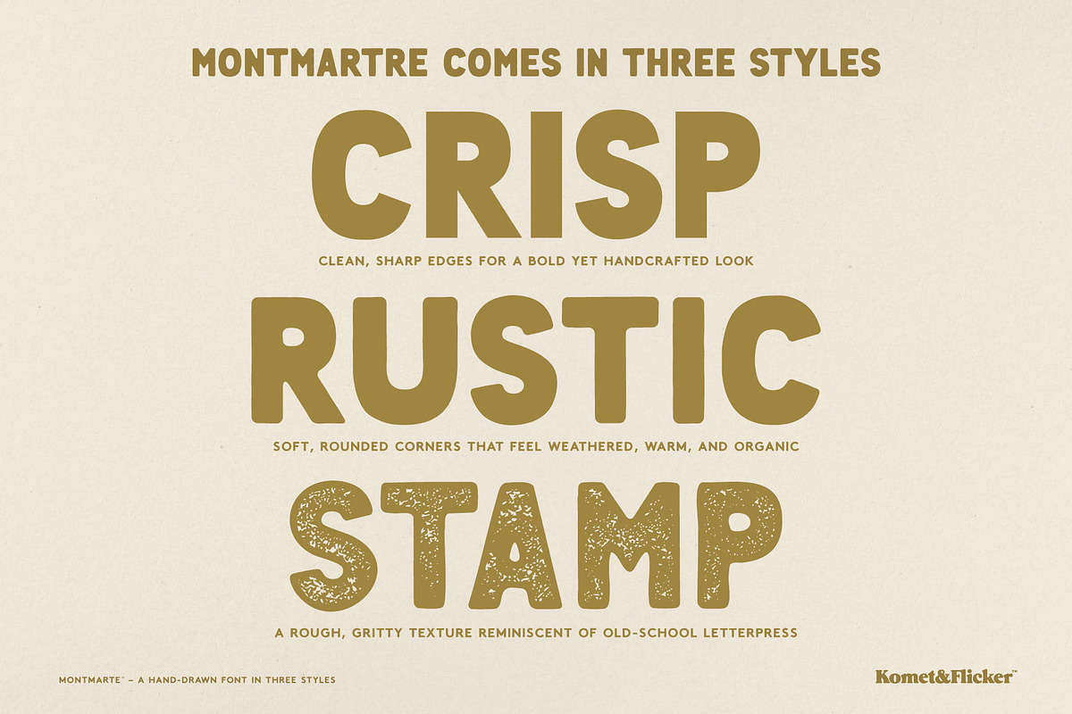 Montmartre - A Hand-drawn Font, a Sans Serif Font by Komet & Flicker (Photo 15 of 16)