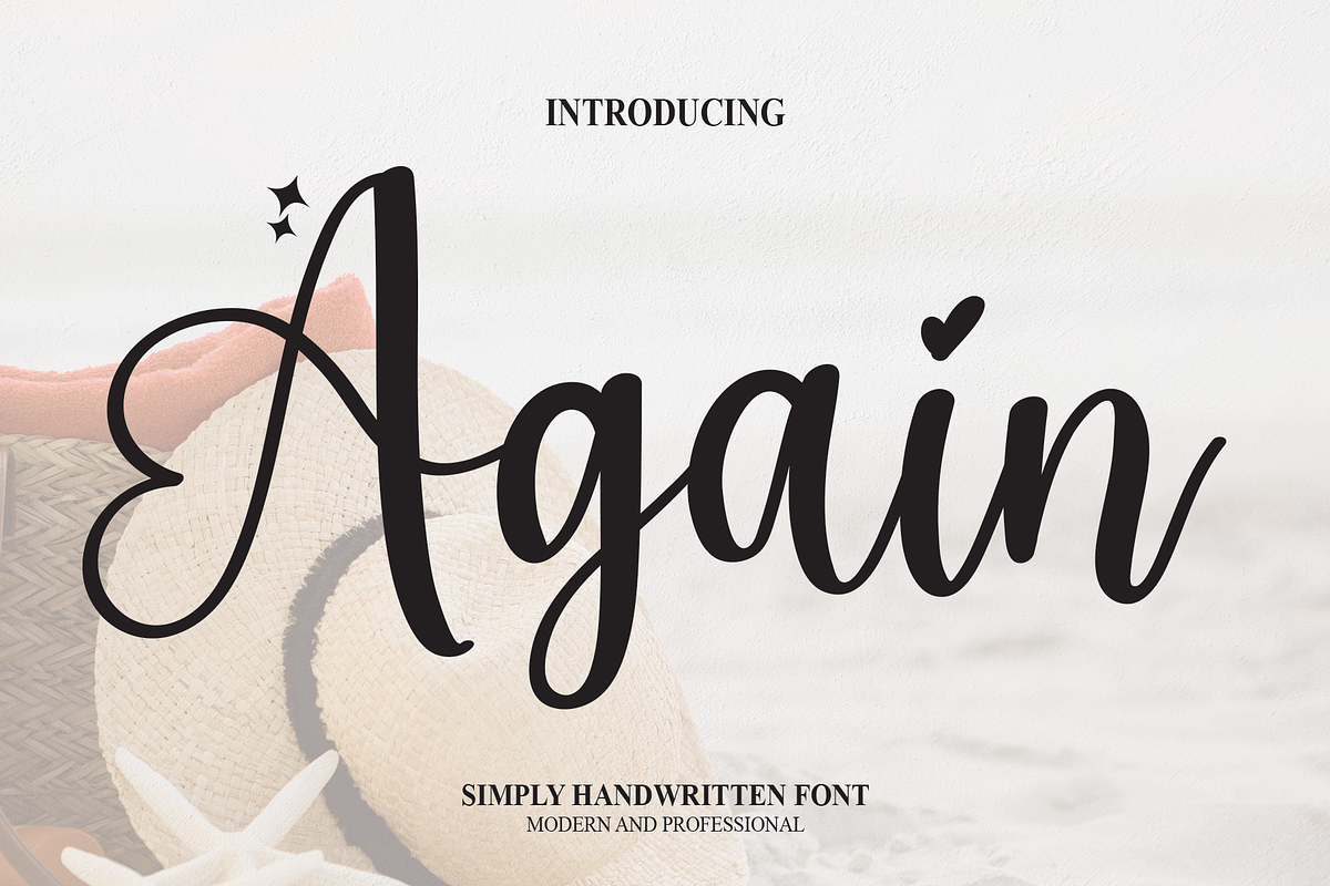 Again | Script Font, a Script Font by Scratchones (Photo 1 of 8)