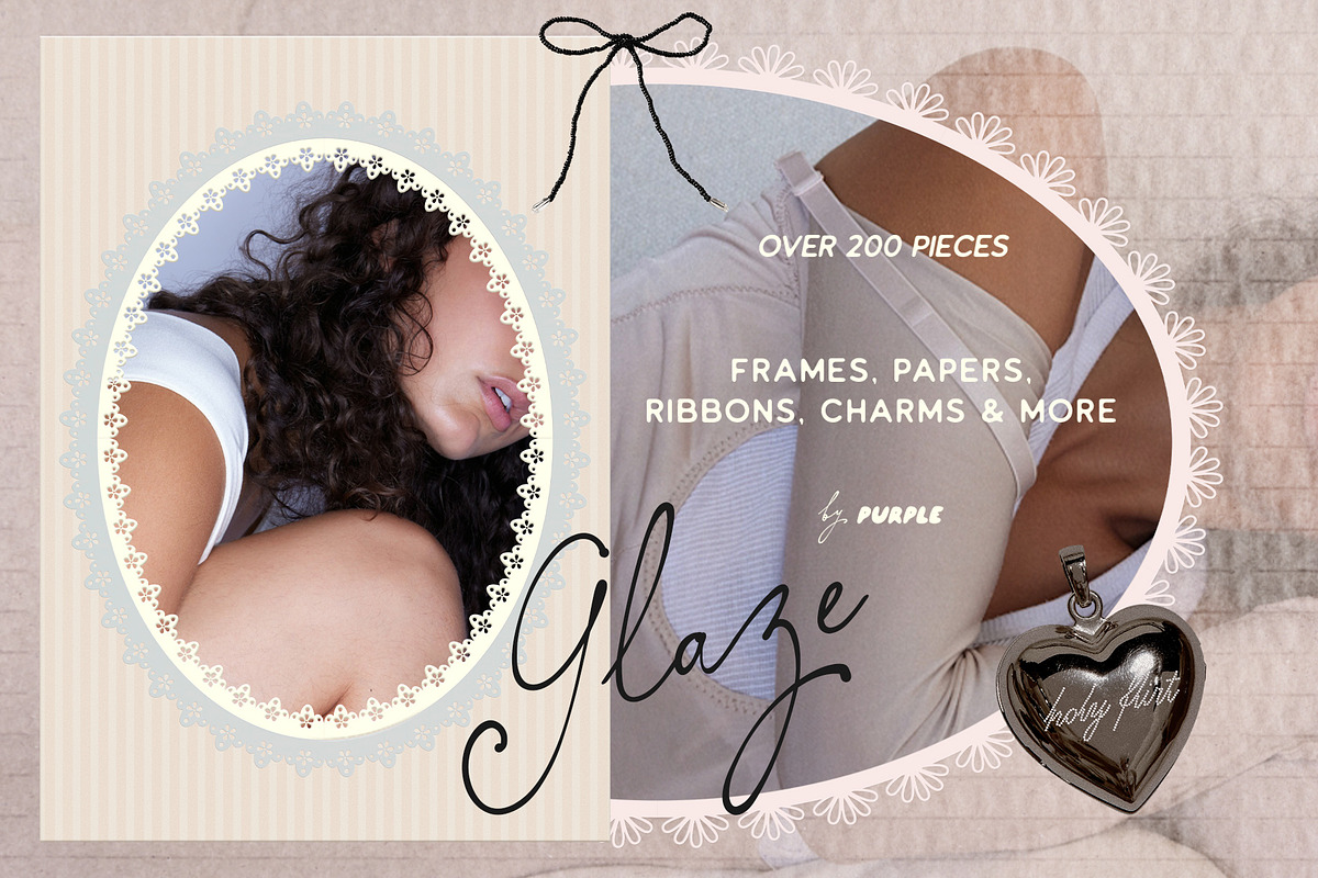 Glaze: Collage Kit with Frames, an Object Graphic by Purple (Photo 1 of 13)