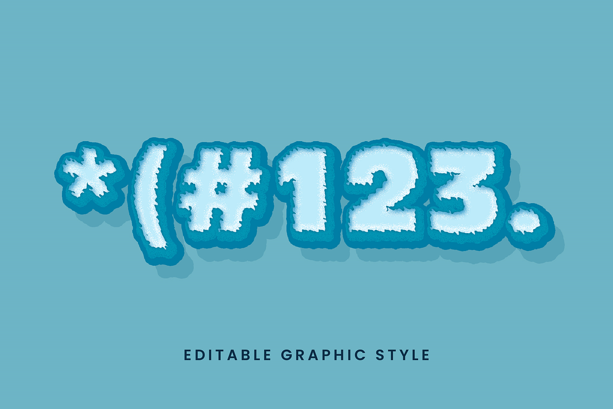 Frosted Snow Bold 3D Text Effect preview 2