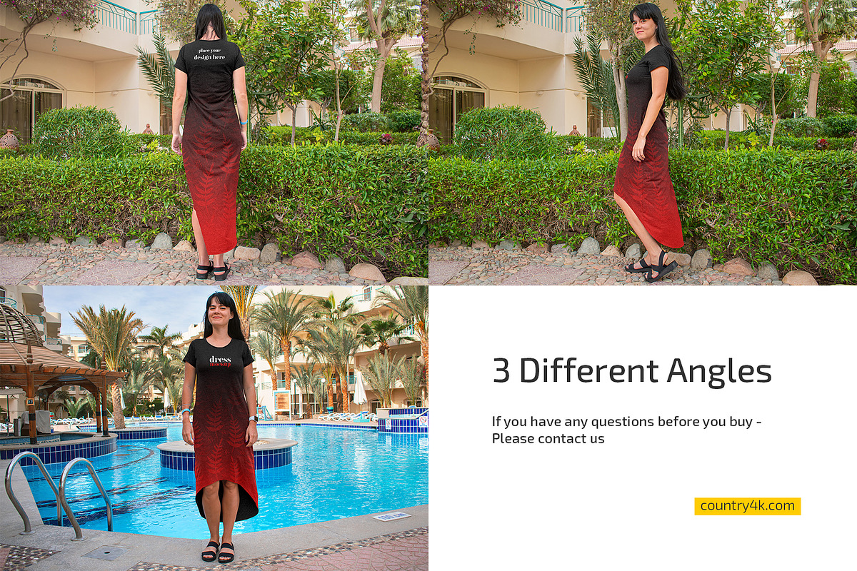 Fashion Female Dress Mockup Set, a Shirt Mockup by Country4k (Photo 4 of 4)