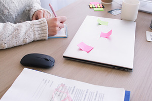 Work routine secretary desk entrepreneur office, a Person Photo by Photo Drive Studio