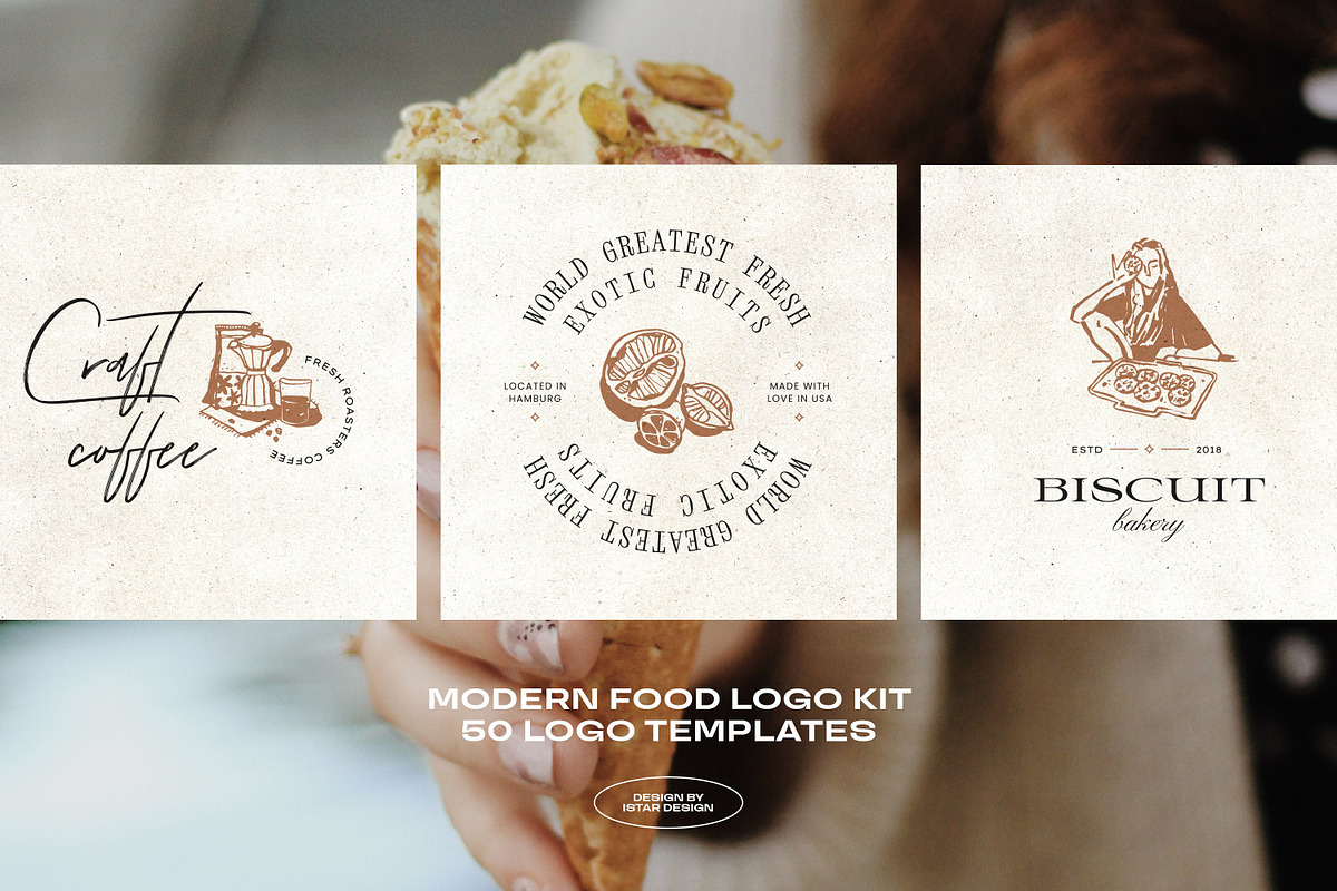 Food & Drinks Logo Kit, a Branding & Logo Template by iStar Design (Photo 1 of 27)