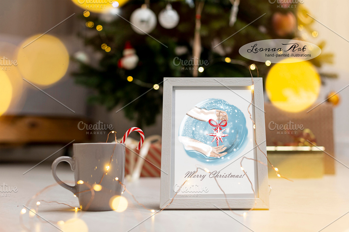 Christmas Clip Art, a Seasonal Illustration by Leonaa art (Photo 3 of 10)