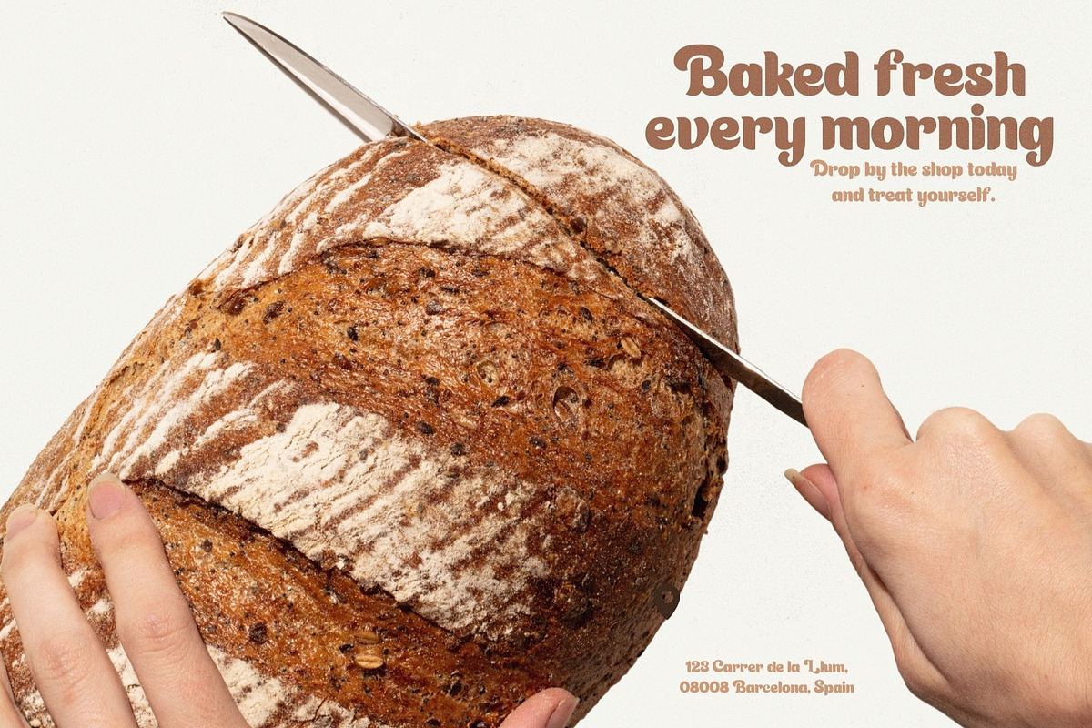Feastline - Chunky Food Display, a Sans Serif Font by HipFonts (Photo 7 of 9)