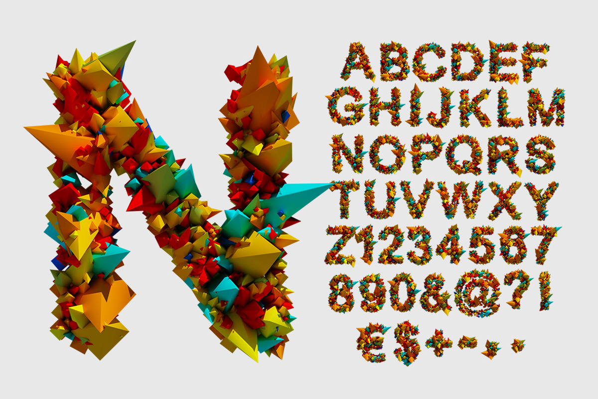 Color Explode Font, a Font by Handmadefont