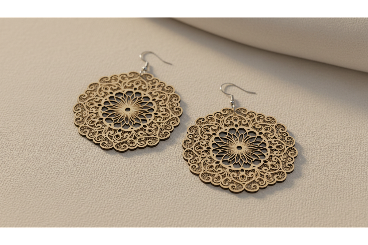 Floral Drop Earring SVGs, a Graphic by musafir_fashion (Photo 7 of 11)