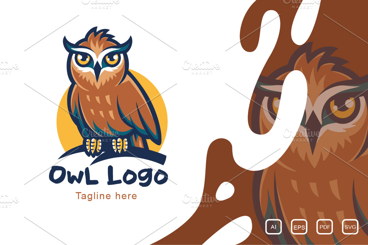 Owl Logo Vector, a Branding & Logo Template by Olexstudio