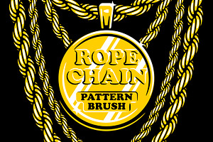 Rope Chain Brushes for Illustrator, a Brush Add-On by MightySHORT
