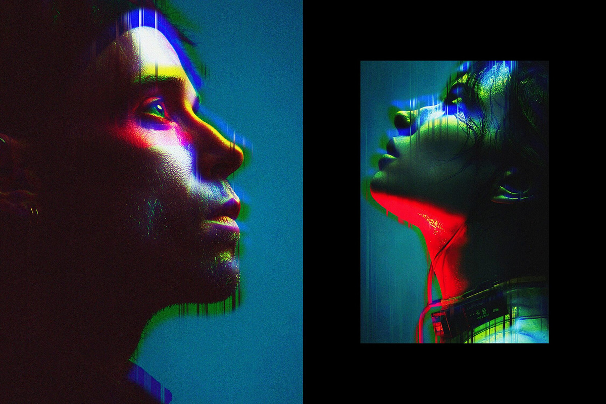 Cyber Glitch Photo Template, a Layer Style Add-On by Design Squad (Photo 2 of 7)