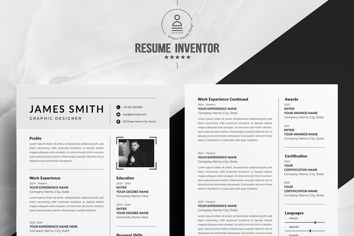 Creative Resume with Portfolio preview 2
