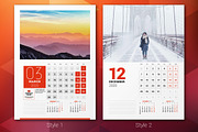 Wall Calendar 2020 + calendar poster, a Stationery Template by AntartStock (Thumbnail 2 of 5)