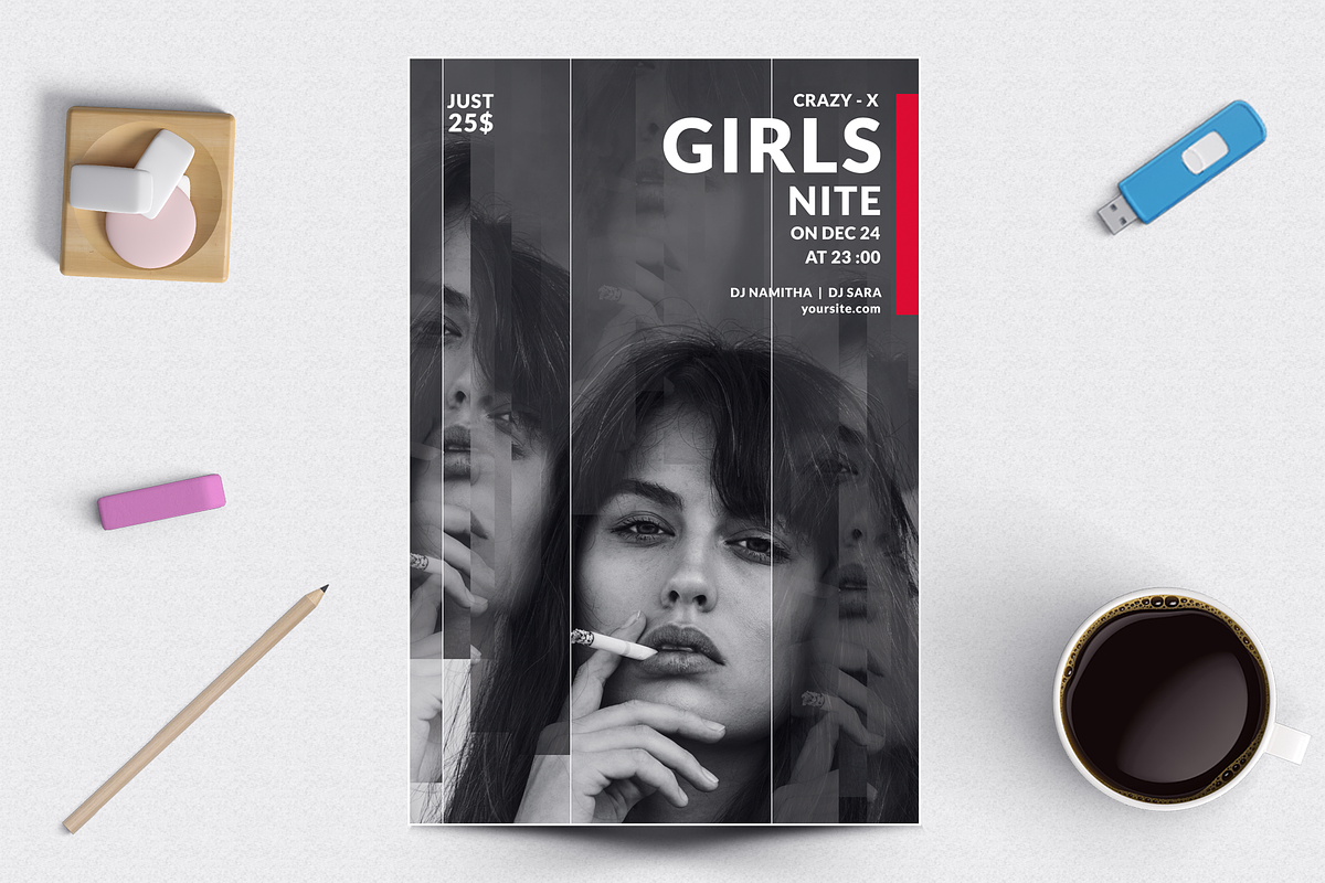Girls Party Flyer, a Flyer Template by Jaisivakumar (Photo 2 of 5)