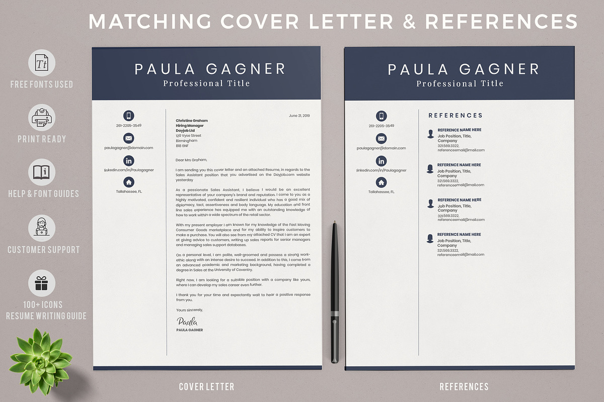 Accountant Resume CV with Experience, a Resume Template by HIRED Design Studio (Photo 3 of 18)