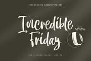 Incredible Friday - Handwritten Text, a Script Font by asdstudio (Thumbnail 1 of 9)