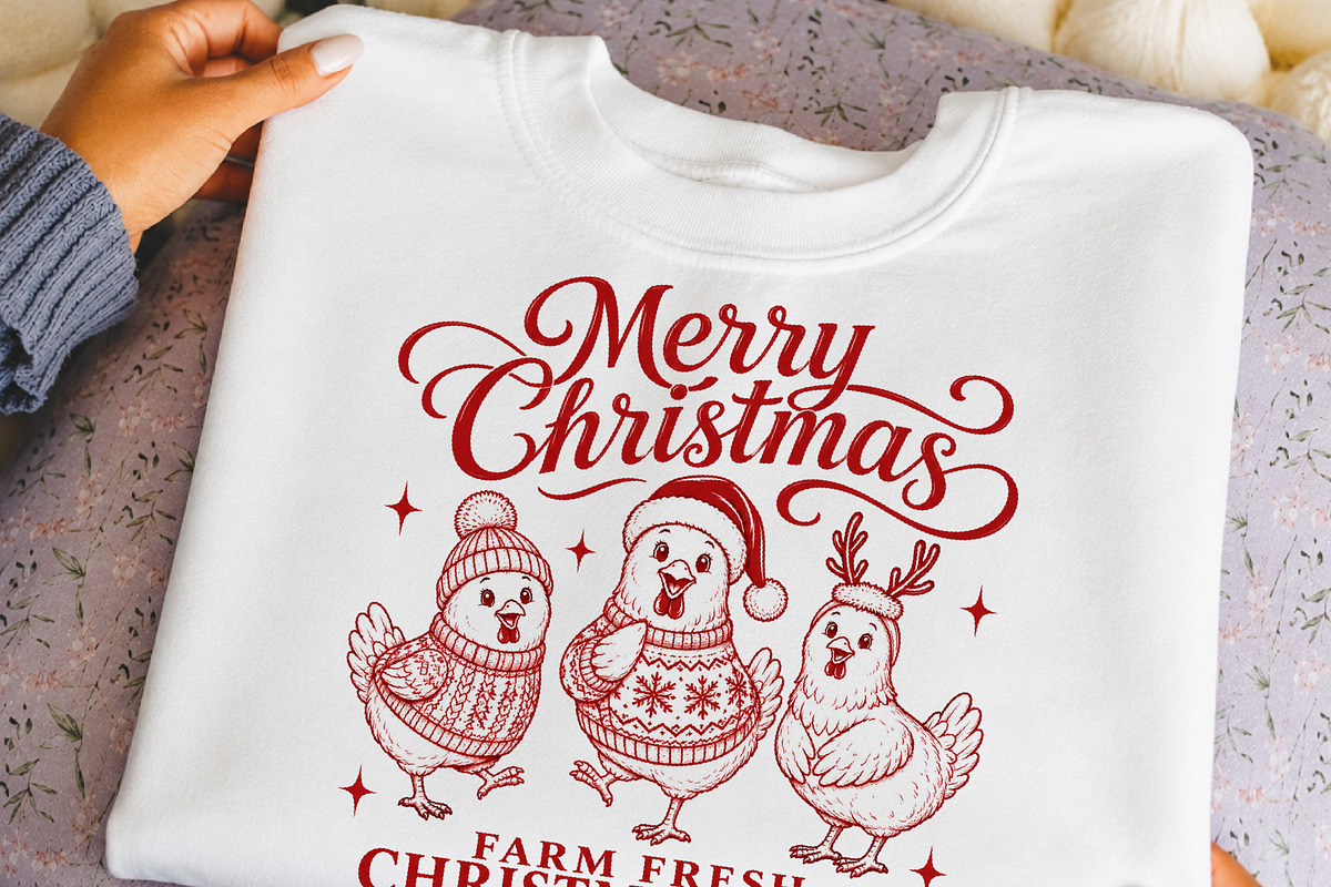 Funny Christmas Chicken PNG, a Seasonal Illustration by DreamCafeArt (Photo 6 of 7)