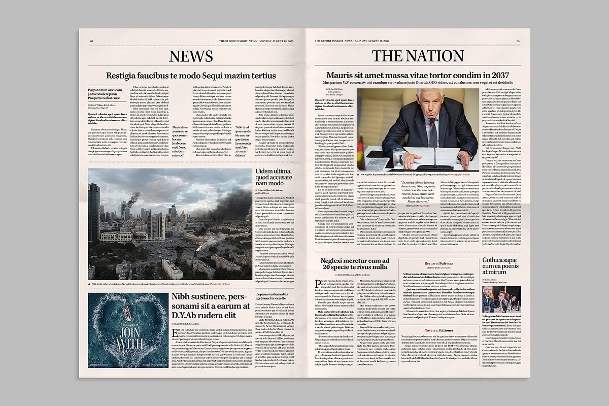 Classic Newspaper Template, a Magazine Template by BrandPacks (Photo 5 of 7)