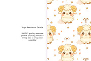 Cute Zodiac Seamless Patterns  12, an Illustration by Bielousova Art (Thumbnail 4 of 8)