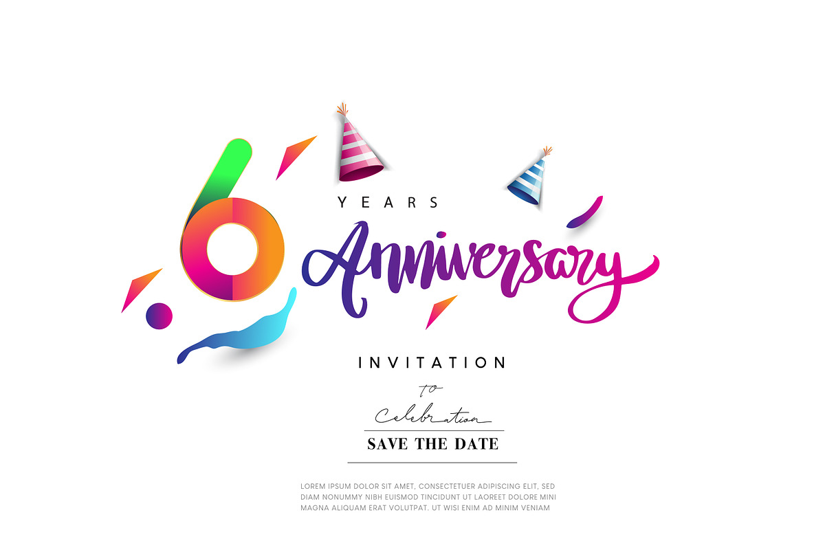 Colorful Anniversary Greeting Card., a Graphic by OtpirusGraphic (Photo 3 of 5)