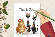 Funny Christmas Cats Sublimation Png, an Illustration by Creative Art (Thumbnail 3 of 6)