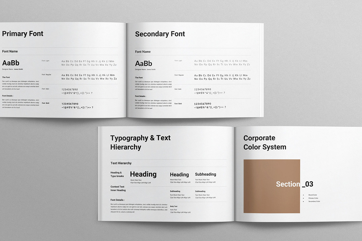 Brand Guidelines Template Landscape, a Brochure Template by Work-Envance (Photo 4 of 9)