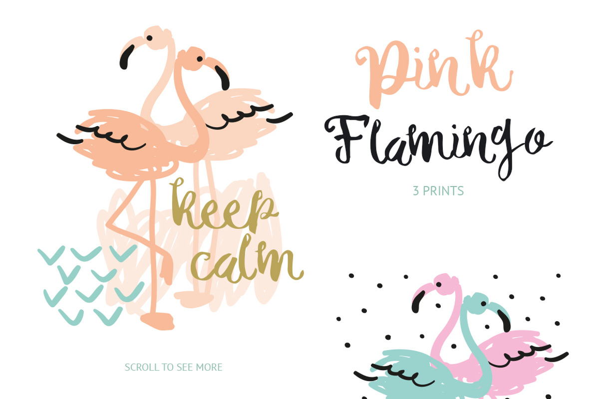 Pink flamingo, an Illustration by OJardin (Photo 3 of 4)