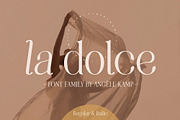 Modern serif font family La Dolce, a Serif Font by Angele Kamp (Thumbnail 1 of 9)