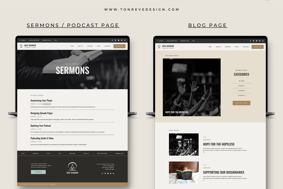 Church Ministry Wix Website Template, a Wix Template by Ton Rêve Design Studio (Photo 5 of 10)