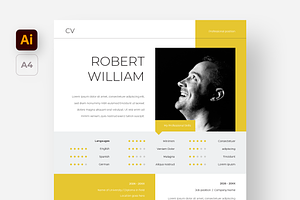 Modern and Clean Resume Template, a Resume Template by Filip Studio