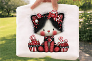 Whimsical Christmas Cat Clipart Bund, an Animal Illustration by SVGArt (Thumbnail 5 of 9)
