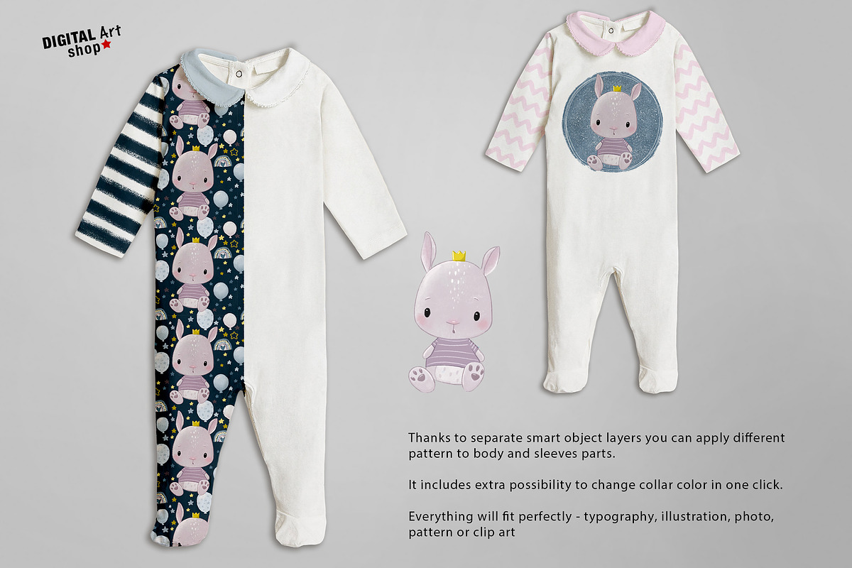 Baby Jumpsuit Mock Up, an Apparel Mockup by Mockup Up! (Photo 2 of 5)